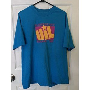 Vintage Hanes Single Stitch USA XL Blue T Shirt - Garland ISD Elementary UIL